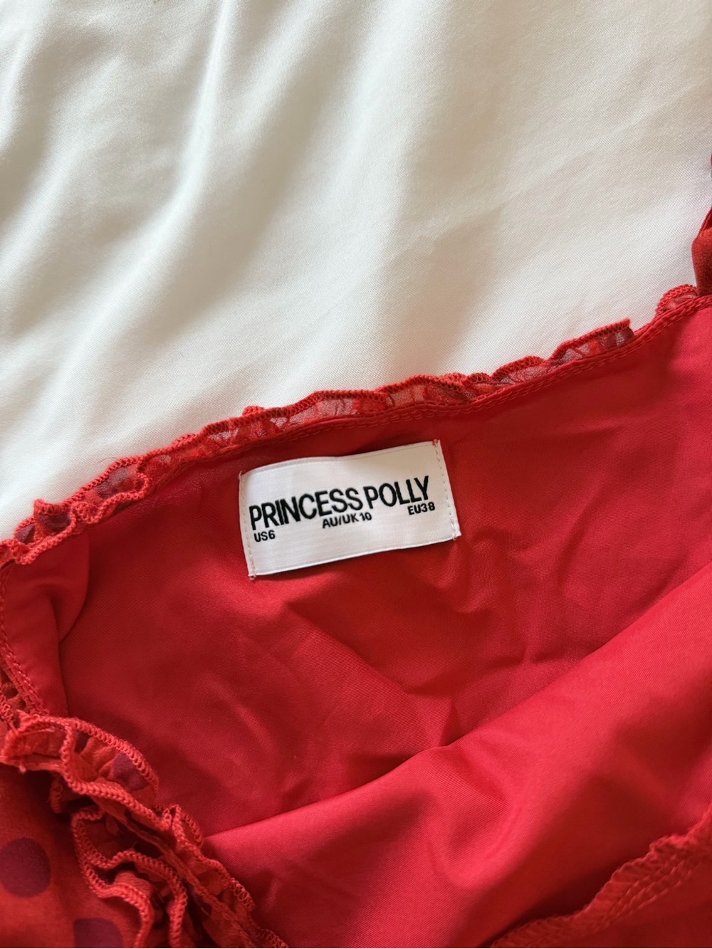 Princess Polly Red Polka Dot Romper - Picture 4 of 7